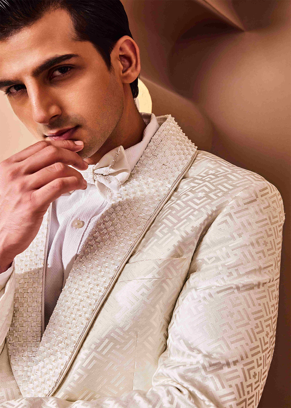 Ivory Tuxedo Jacket and Pant