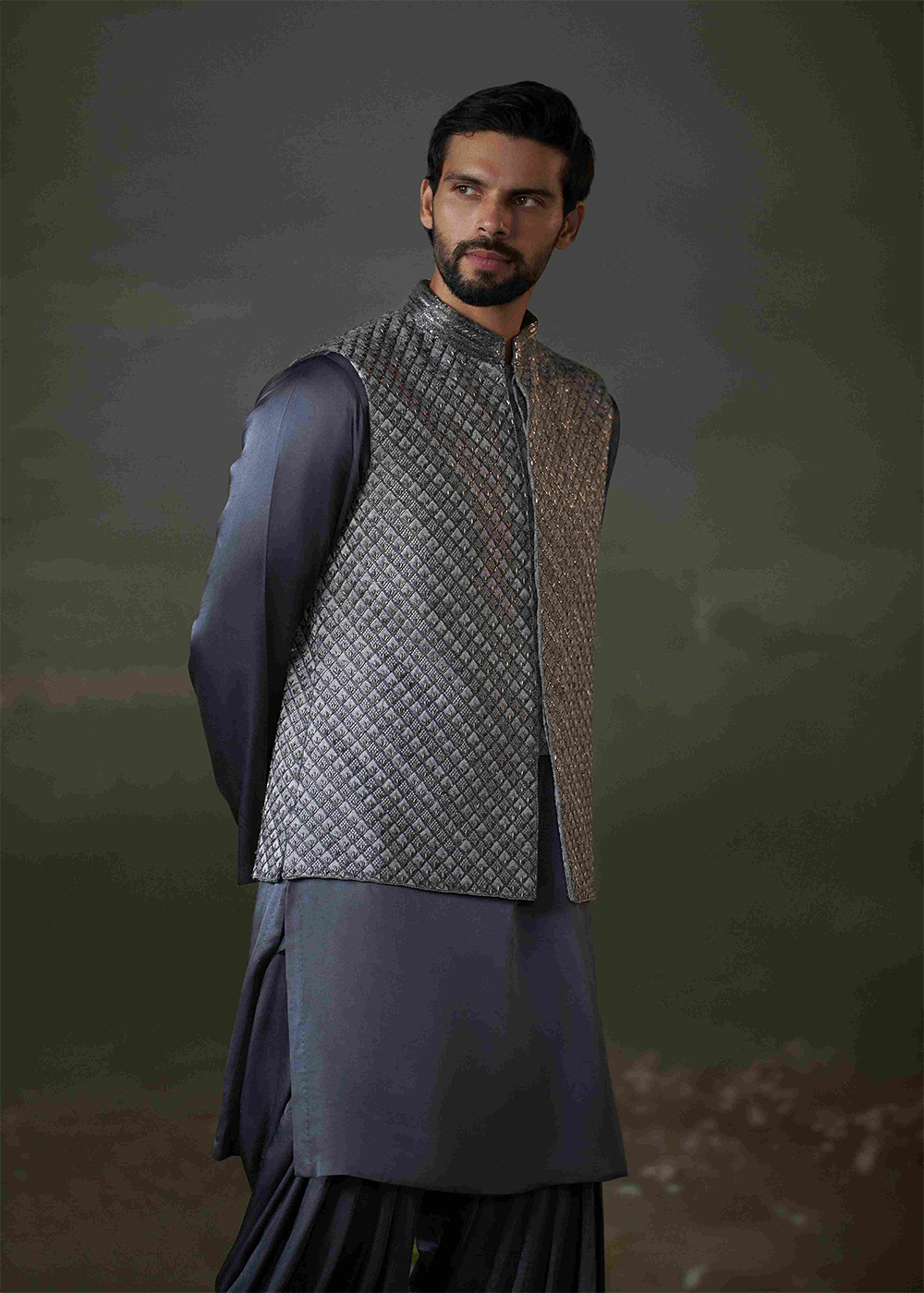 Bundi Jacket Kurta Salwar Set