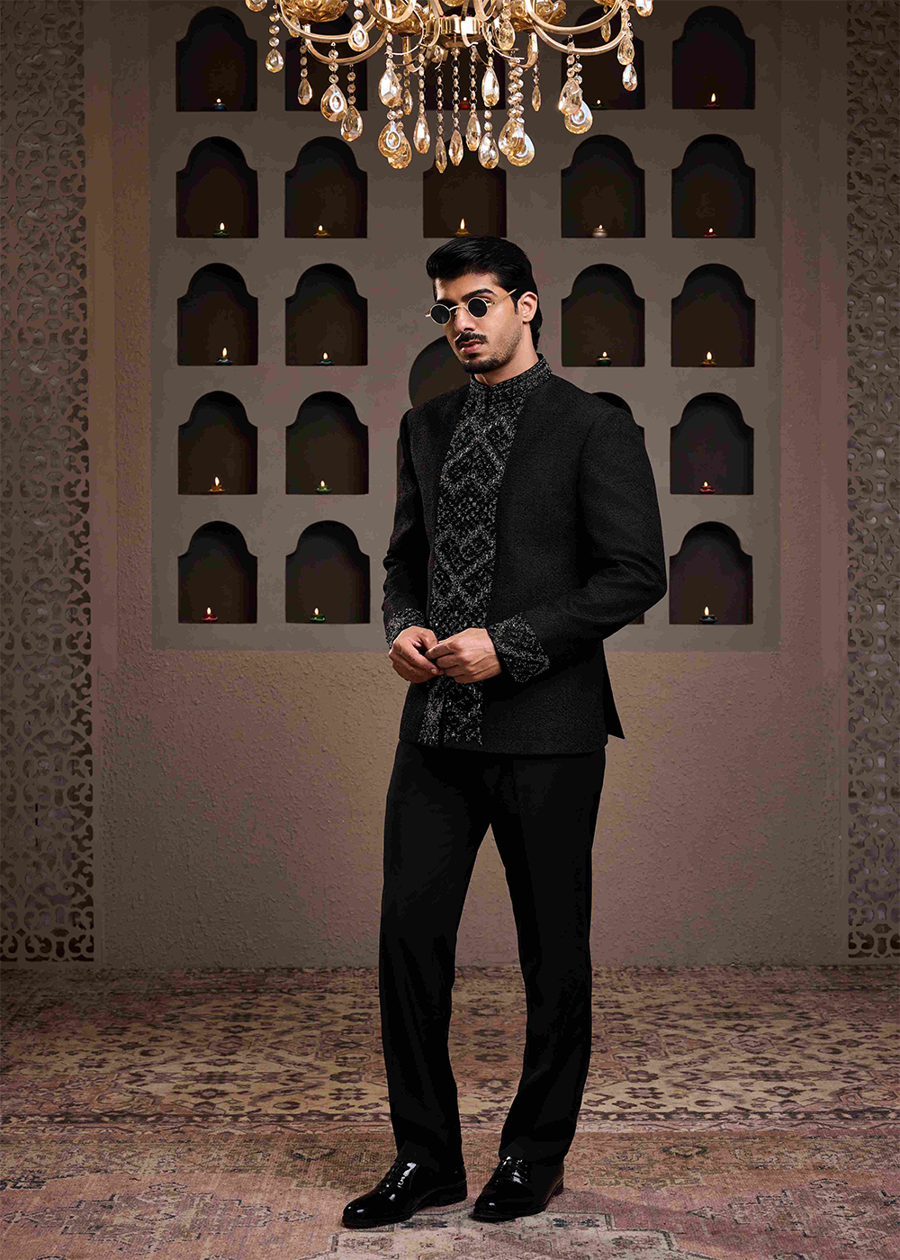 Black Jodhpuri Coat Pant