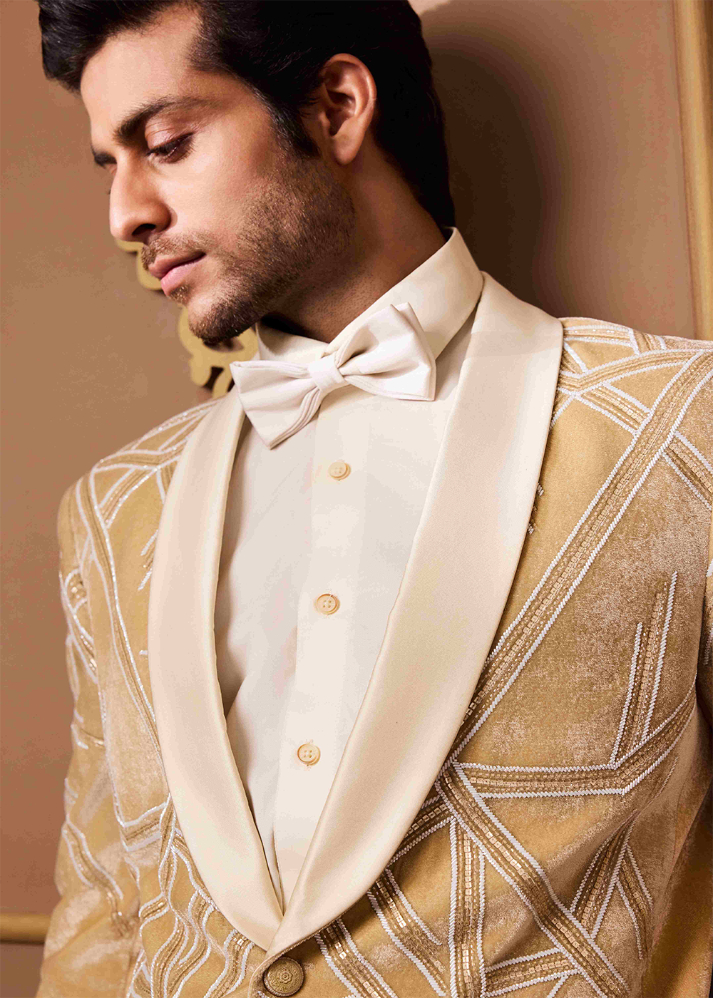 Gold Tuxedo Jacket with Pant