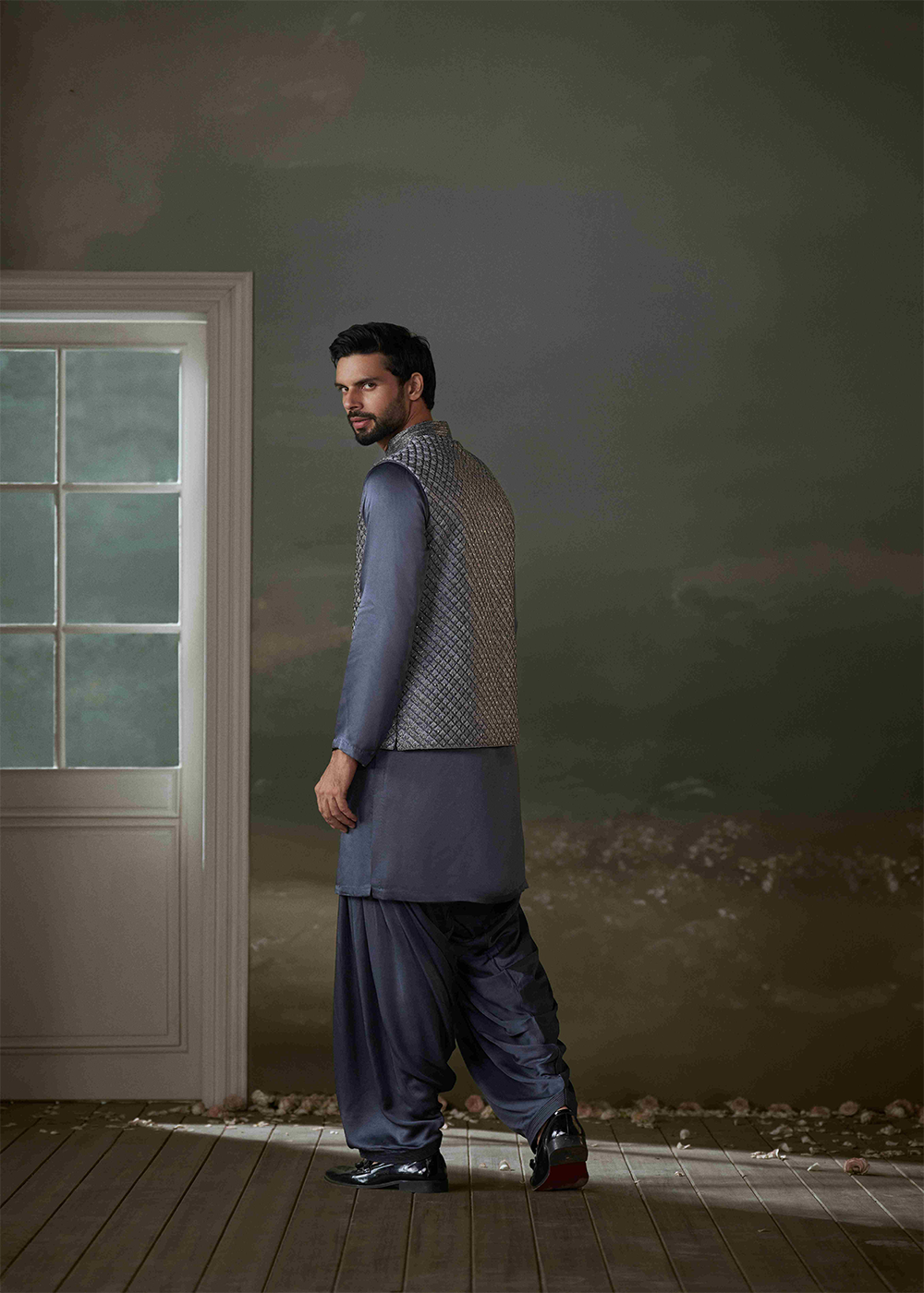 Bundi Jacket Kurta Salwar Set